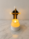 Tea Light Cross – Hand Painted