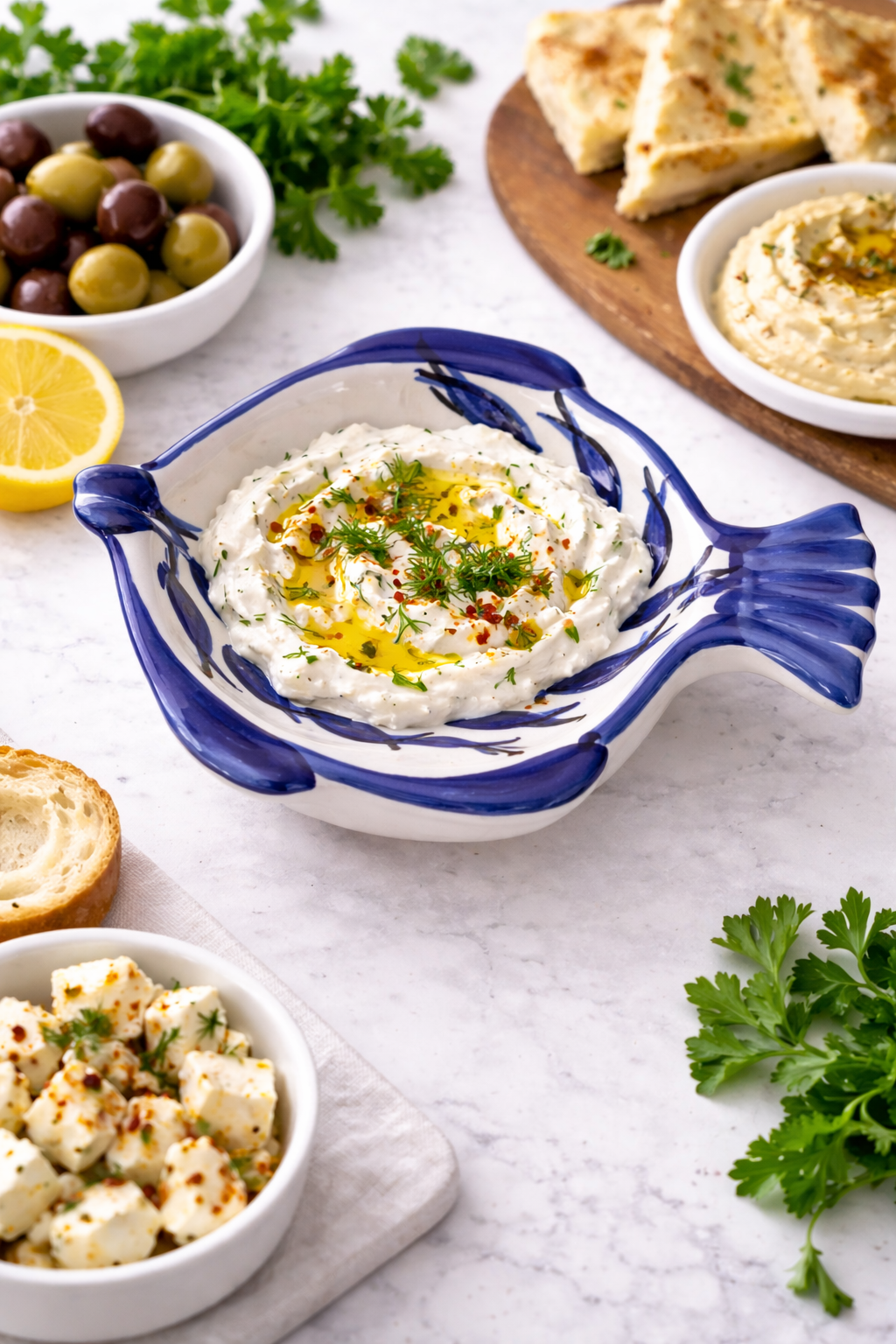 Mediterranean Meze Fish Bowls – Set of Three